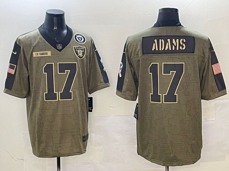 Men Oakland Raiders #17 Adams Green Nike 2025 Salute to Service Limited NFL Jersey style 3